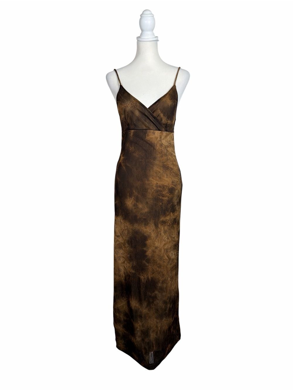 Vintage Y2K Solar U.S.A. Fairy Grunge Maxi Dress Adjustable Tie Back Size M